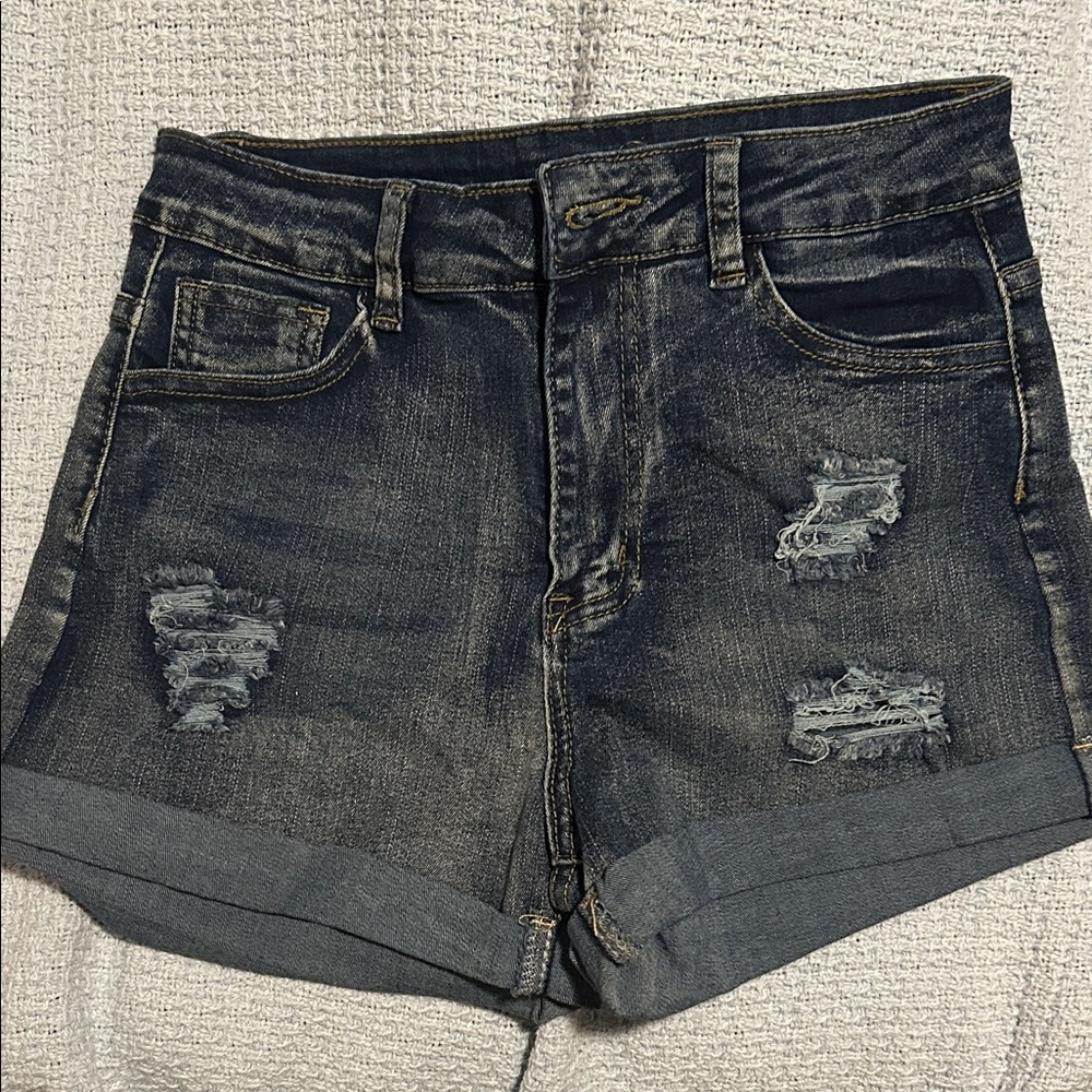 Distressed Denim Women Shorts